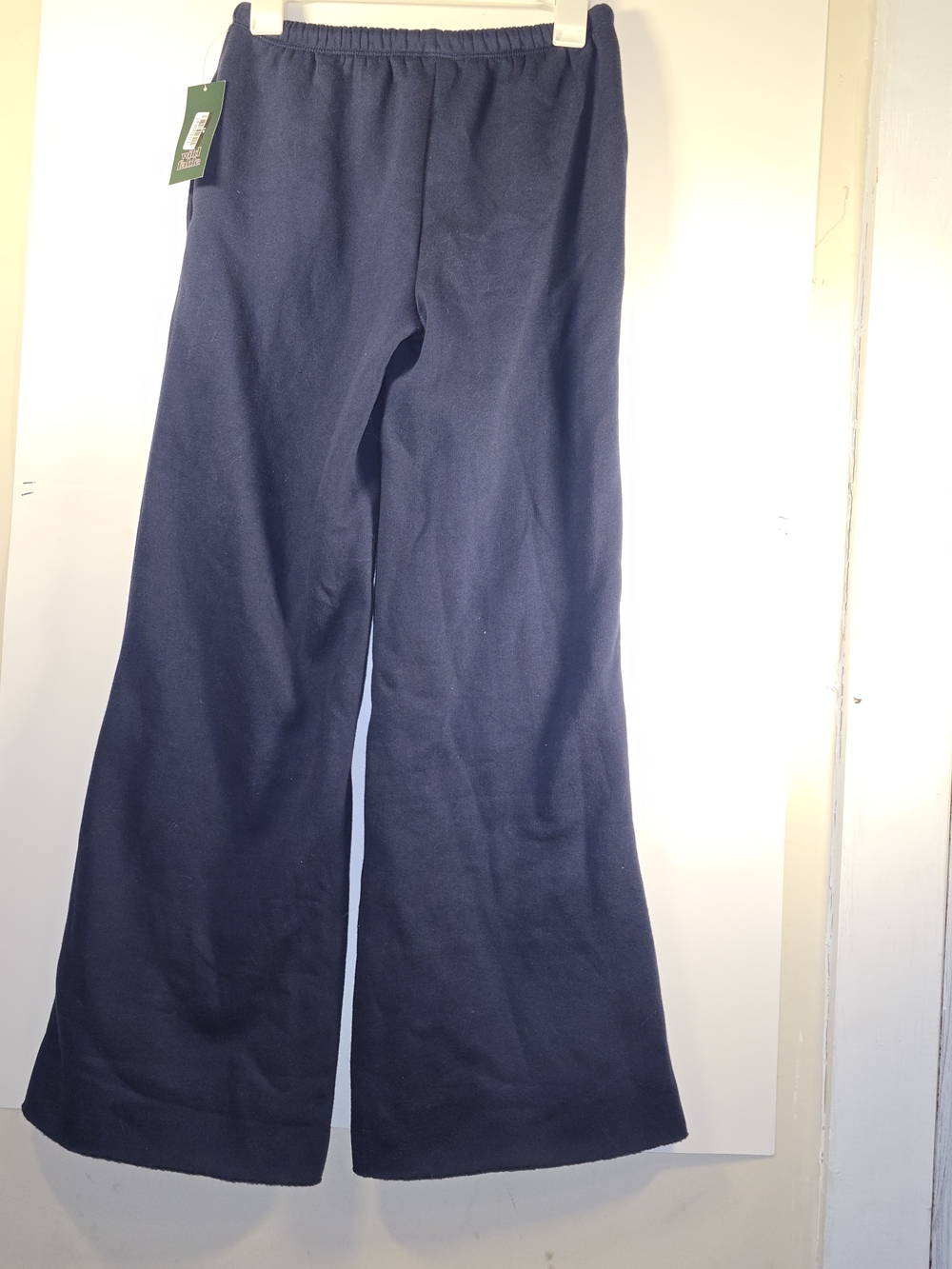 Navy Wide-Leg Drawstring Pants - Picture 2 of 4